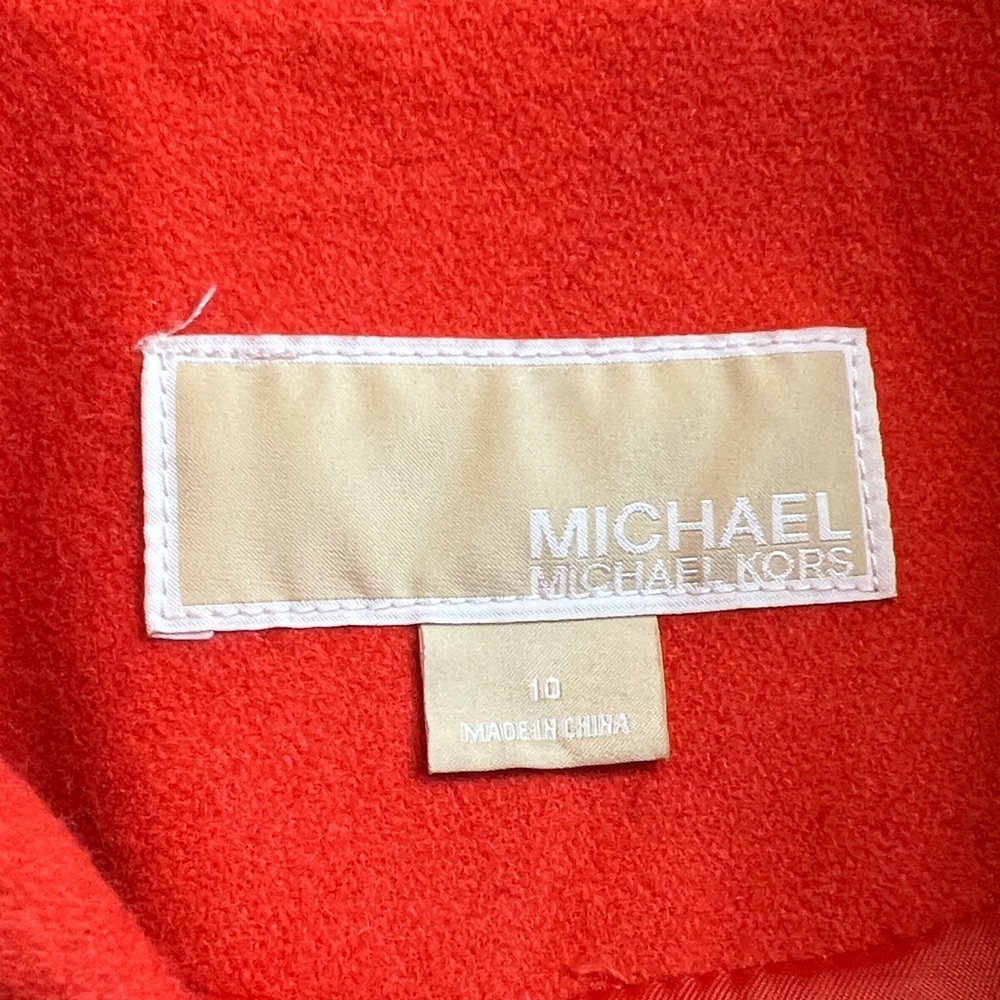 Michael Kors wool Double Breast Orange With Gold Buttons Peppy Peacoat SZ 10 - Picture 4 of 10